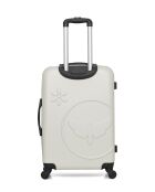 Lot de 3 valises en ABS Eleonor écrues - 65 x 41 x 26 cm