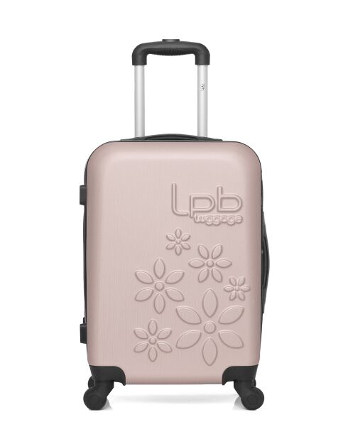 Lot de 2 valises en ABS Eleonor rose clair - 55 x 35 x 21 cm