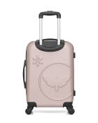 Lot de 2 valises en ABS Eleonor rose clair - 55 x 35 x 21 cm