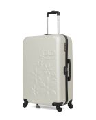 Lot de 2 valises en ABS Eleonor écrues - 75 x 47 x 29 cm