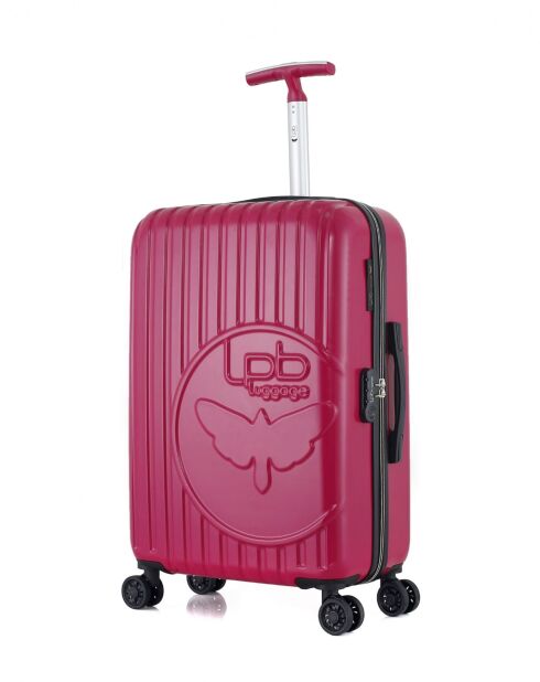Valise weekend en ABS et polycarbonate Romane fuchsia - 65 x 41 x 26 cm