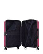 Valise weekend en ABS et polycarbonate Romane fuchsia - 65 x 41 x 26 cm