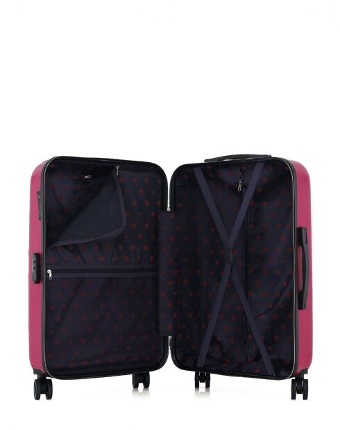 Valise weekend en ABS et polycarbonate Romane fuchsia - 65 x 41 x 26 cm
