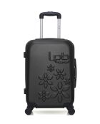 Set di 2 valigie Eleonor in ABS nere - 55 x 35 x 21 cm