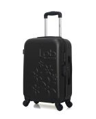 Set di 2 valigie Eleonor in ABS nere - 55 x 35 x 21 cm