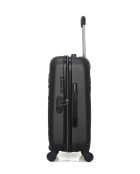 Set di 2 valigie Eleonor in ABS nere - 55 x 35 x 21 cm