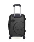 Set di 2 valigie Eleonor in ABS nere - 55 x 35 x 21 cm