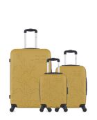 Set mit 3 gelben ABS-Koffern - 75 x 47 x 29 cm