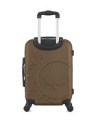 Lot de 2 valises en ABS Nais brun clair - 55 x 35 x 21 cm