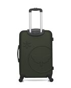Lot de 2 valises en ABS Eleonor vert foncé - 65 x 41 x 26 cm