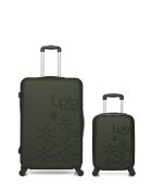 Set van 2 Eleonor donkergroene ABS koffers - 75 x 47 x 29 cm