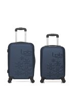 Set mit 2 Eleonor Marine ABS-Koffern — 55 x 35 x 21 cm