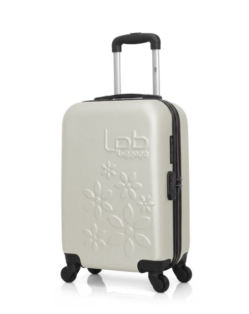 Valise cabine XXS en ABS Eleonor écrue - 46 x 32 x 20 cm