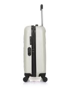 Valise cabine XXS en ABS Eleonor écrue - 46 x 32 x 20 cm