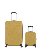 Lot de 2 valises en ABS Nais jaunes - 75 x 47 x 29 cm