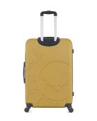 Lot de 2 valises en ABS Nais jaunes - 75 x 47 x 29 cm