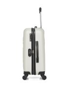 Lot de 2 valises en ABS Eleonor écrues - 55 x 35 x 21 cm