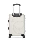 Lot de 2 valises en ABS Eleonor écrues - 55 x 35 x 21 cm