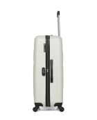 Lot de 2 valises en ABS Eleonor écrues - 75 x 47 x 29 cm