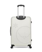 Lot de 2 valises en ABS Eleonor écrues - 75 x 47 x 29 cm