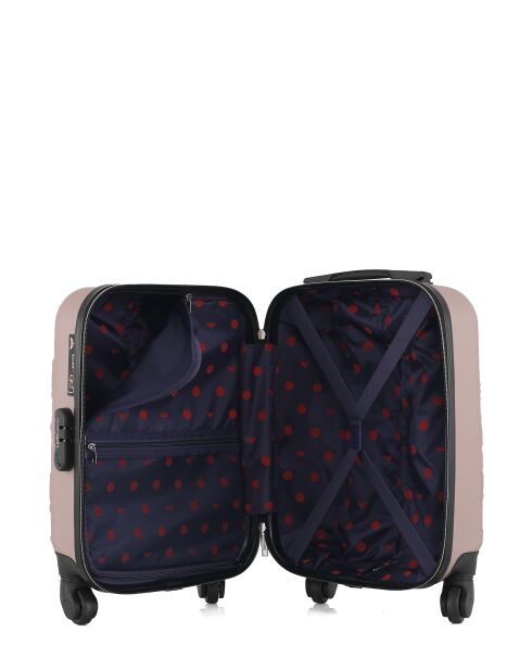 Valise cabine XXS en ABS Eleonor rose clair - 46 x 32 x 20 cm