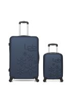 Lot de 2 valises en ABS Eleonor marine - 75 x 47 x 29 cm