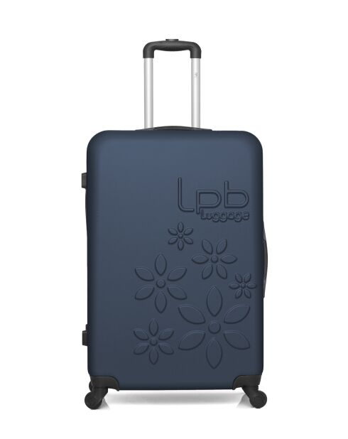 Lot de 2 valises en ABS Eleonor marine - 75 x 47 x 29 cm
