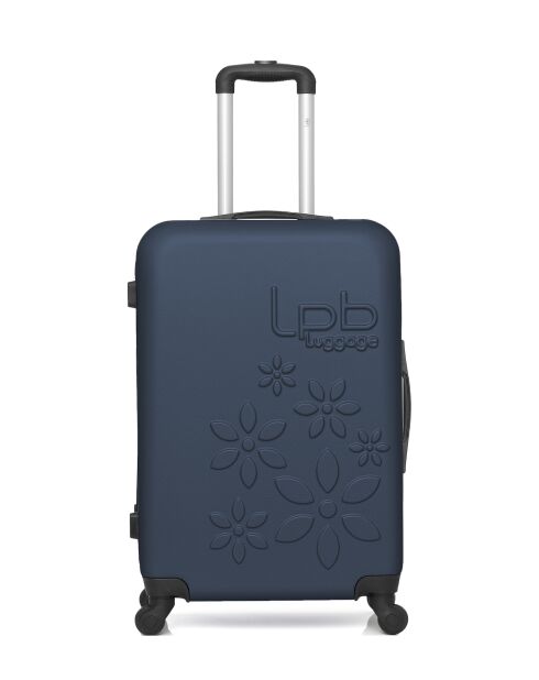 Lot de 2 valises en ABS Eleonor marine - 65 x 41 x 26 cm