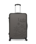 Lot de 2 valises en ABS Eleonor marron foncé - 75 x 47 x 29 cm