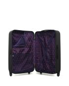 Set di 3 valigie Eleonor in ABS nere - 75 x 47 x 29 cm