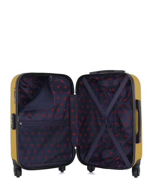 Set mit 2 gelben ABS-Koffern - 55 x 35 x 21 cm
