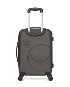 Lot de 2 valises en ABS Eleonor marron foncé - 55 x 35 x 21 cm