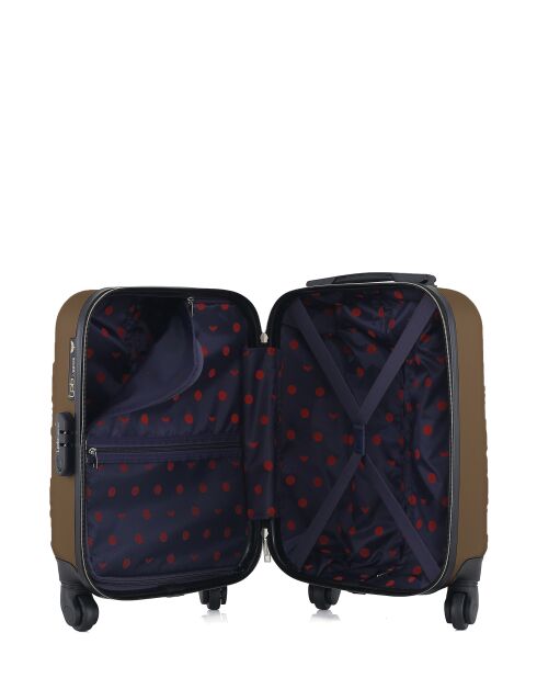 Valise cabine XXS en ABS Nais brun clair - 46 x 32 x 20 cm