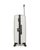 Lot de 3 valises en ABS Eleonor écrues - 75 x 47 x 29 cm