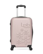 Valise cabine en ABS Eleonor rose clair - 55 x 35 x 21 cm
