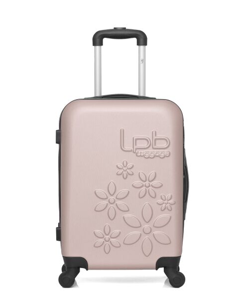 Valise cabine en ABS Eleonor rose clair - 55 x 35 x 21 cm