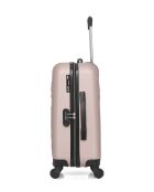 Valise cabine en ABS Eleonor rose clair - 55 x 35 x 21 cm