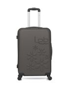 Lot de 2 valises en ABS Eleonor marron foncé - 65 x 41 x 26 cm