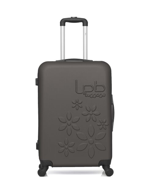 Lot de 2 valises en ABS Eleonor marron foncé - 65 x 41 x 26 cm