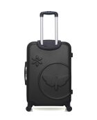 Set mit 3 schwarzen ABS-Koffern Eleonor — 65 x 41 x 26 cm