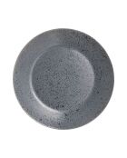 Lot de 6 assiettes plates en verre Slate noir - D.25 cm