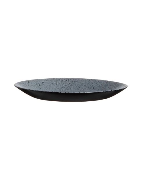 Lot de 6 assiettes à dessert en verre Slate noir - 18 cm