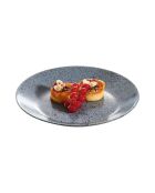 Lot de 6 assiettes à dessert en verre Slate noir - 18 cm