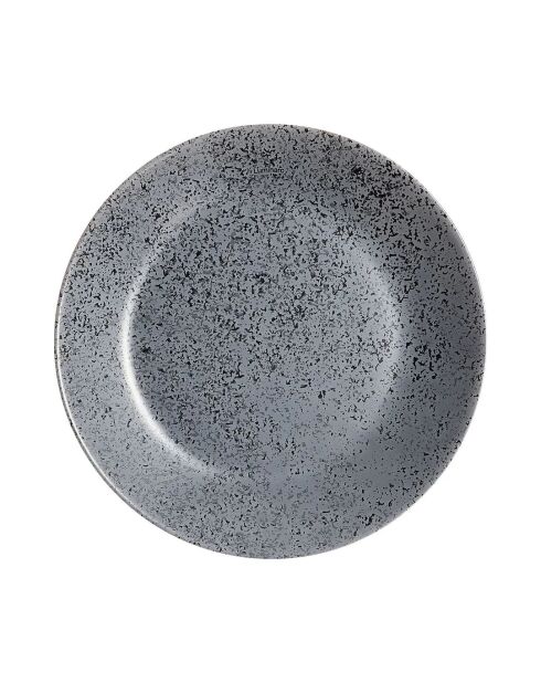 Lot de 6 assiettes à dessert en verre Slate noir - 18 cm