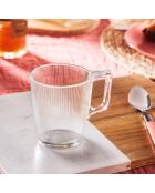 Lot de 6 mugs en verre Stripy transparent - 25 cl