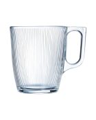 Lot de 6 mugs en verre Stripy transparent - 25 cl