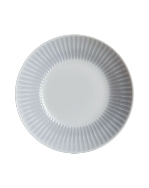 Lot de 6 assiettes creuses en opale Cottage gris - D.20 cm