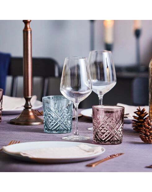 Lot de 4 verres à eau Salzburg bleu - 30 cl