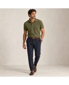 Polo slim fit personalizzata in cotone verde kaki
