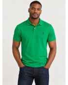 Maßgeschneidertes Slim Fit-Poloshirt aus Baumwolle in Grün